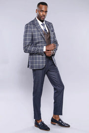 Navy Combined Men'S Suit-Clothing - Men-Wessi-36-Grey-Urbanheer