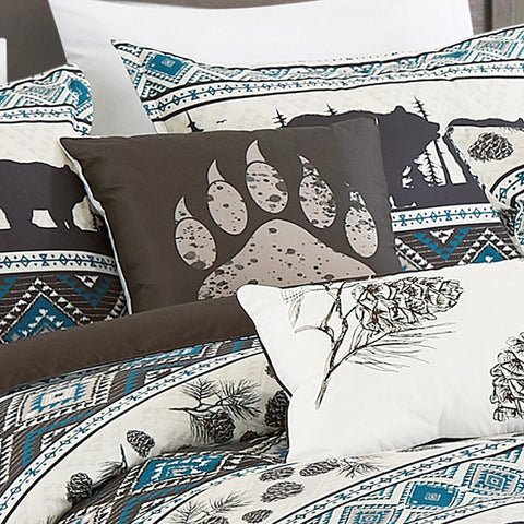 Big Bear Southwest Turquoise Aztec Comforter - 6 Piece Set.-Linen Mart-Twin-Urbanheer