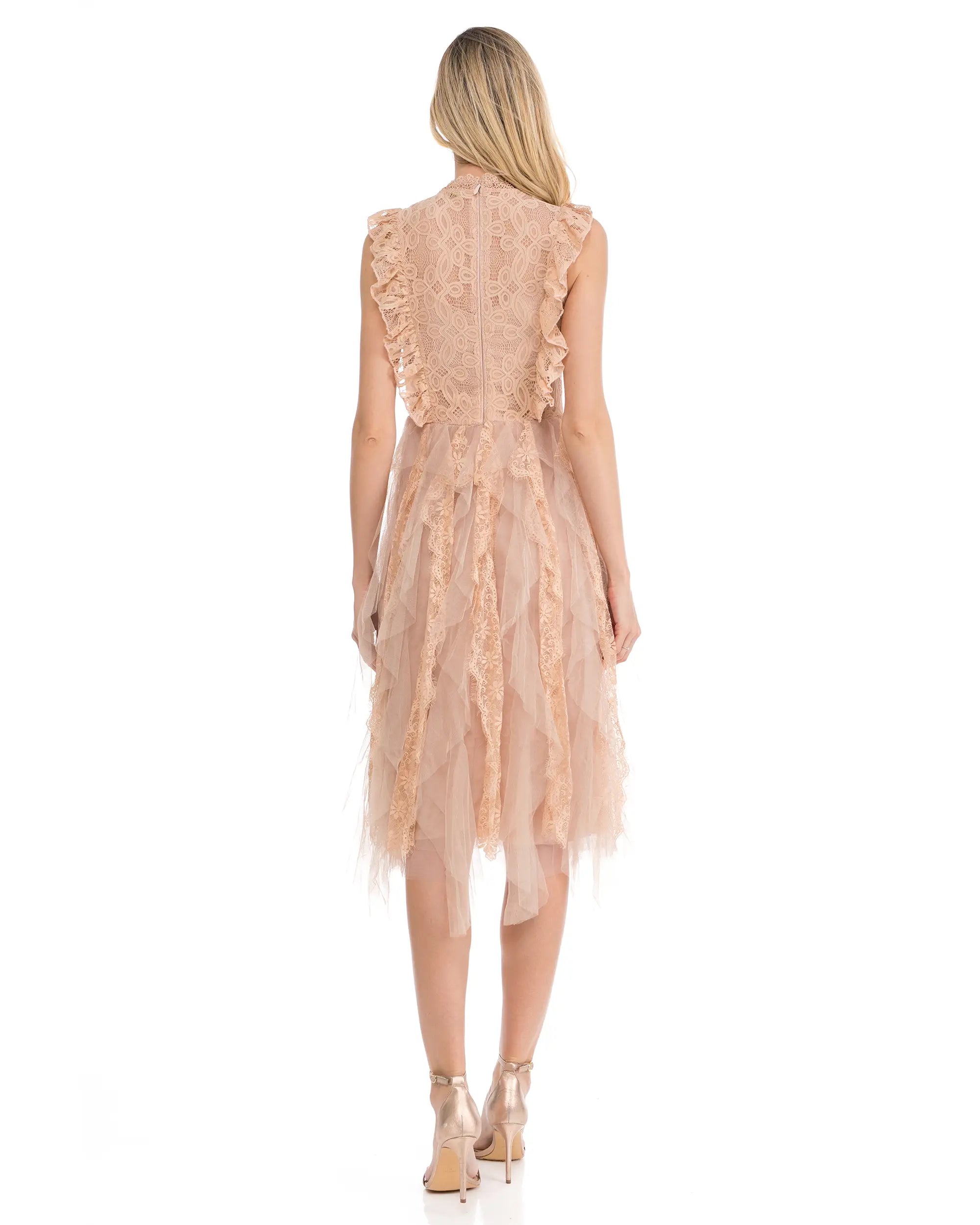 Sleeveless Lace Midi Dress.-Tantra-S-Urbanheer