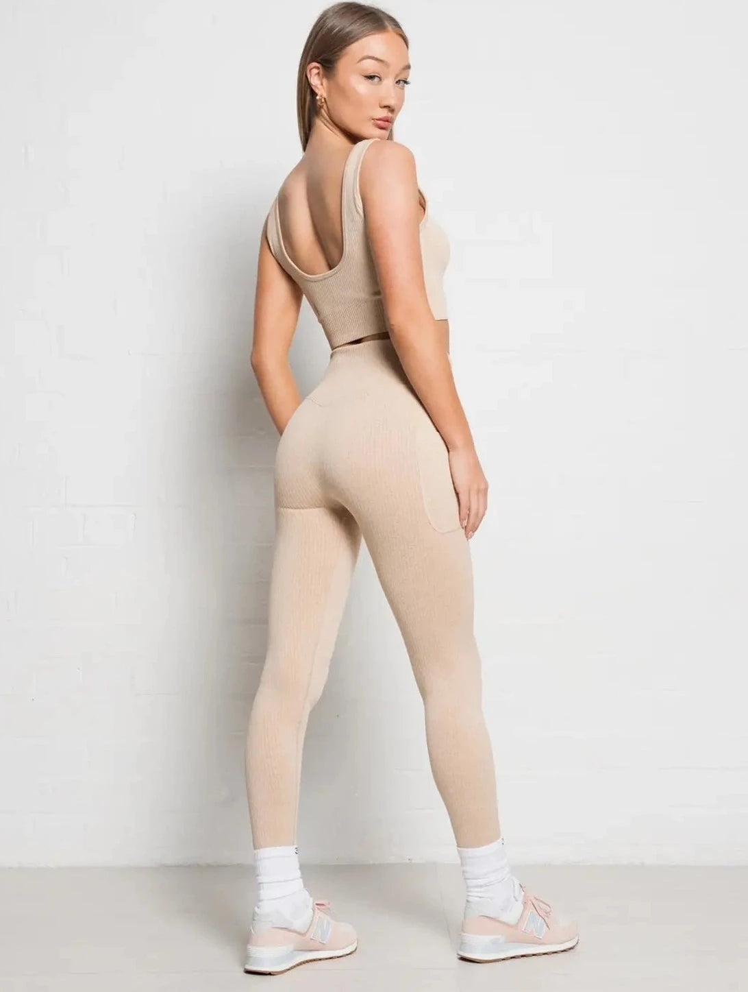 Ribbed Active Athletic Legging Nude-304 Clothing-S-Urbanheer