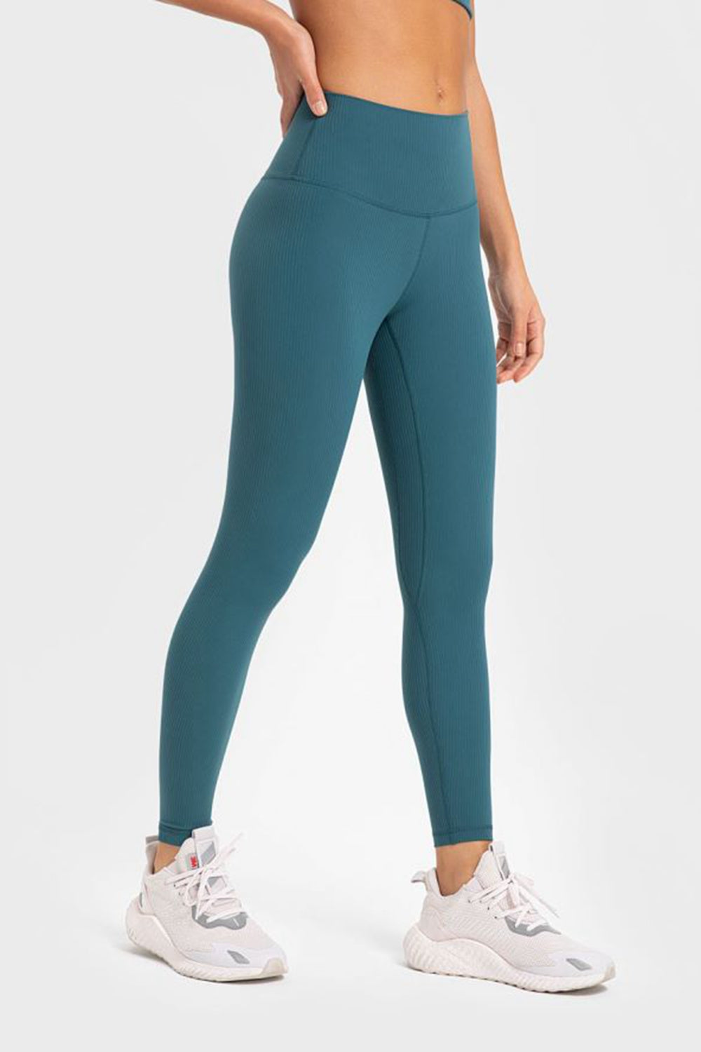 Highly Stretchy Wide Waistband Yoga Leggings-Street 360-Lemon-4-Urbanheer