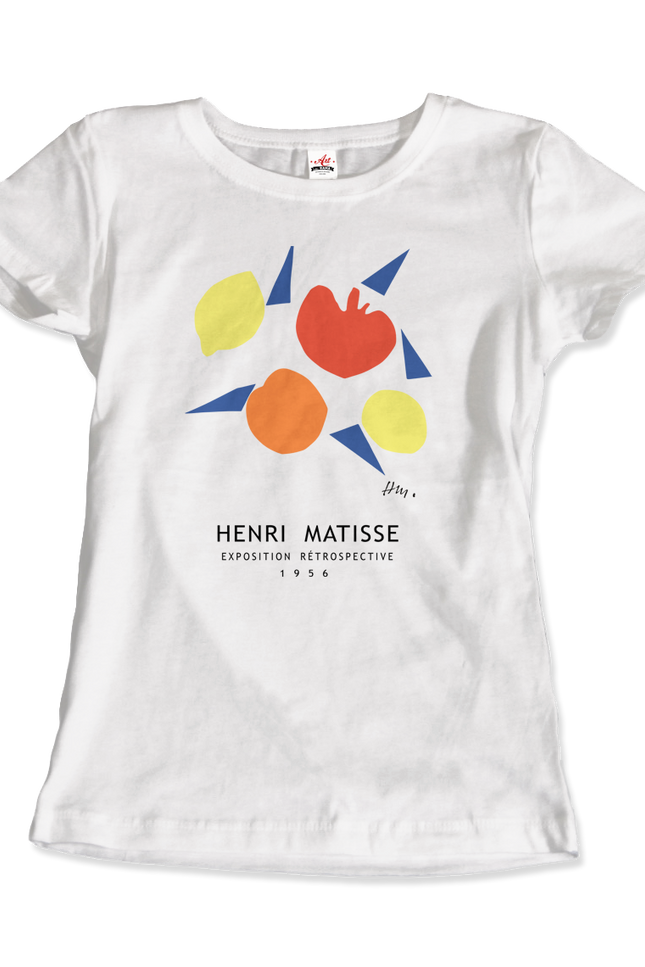 Henri Matisse - Exposition Rétrospective T-Shirt-T-Shirt-Art-O-Rama Shop-Women (Fitted)-White-S-Urbanheer