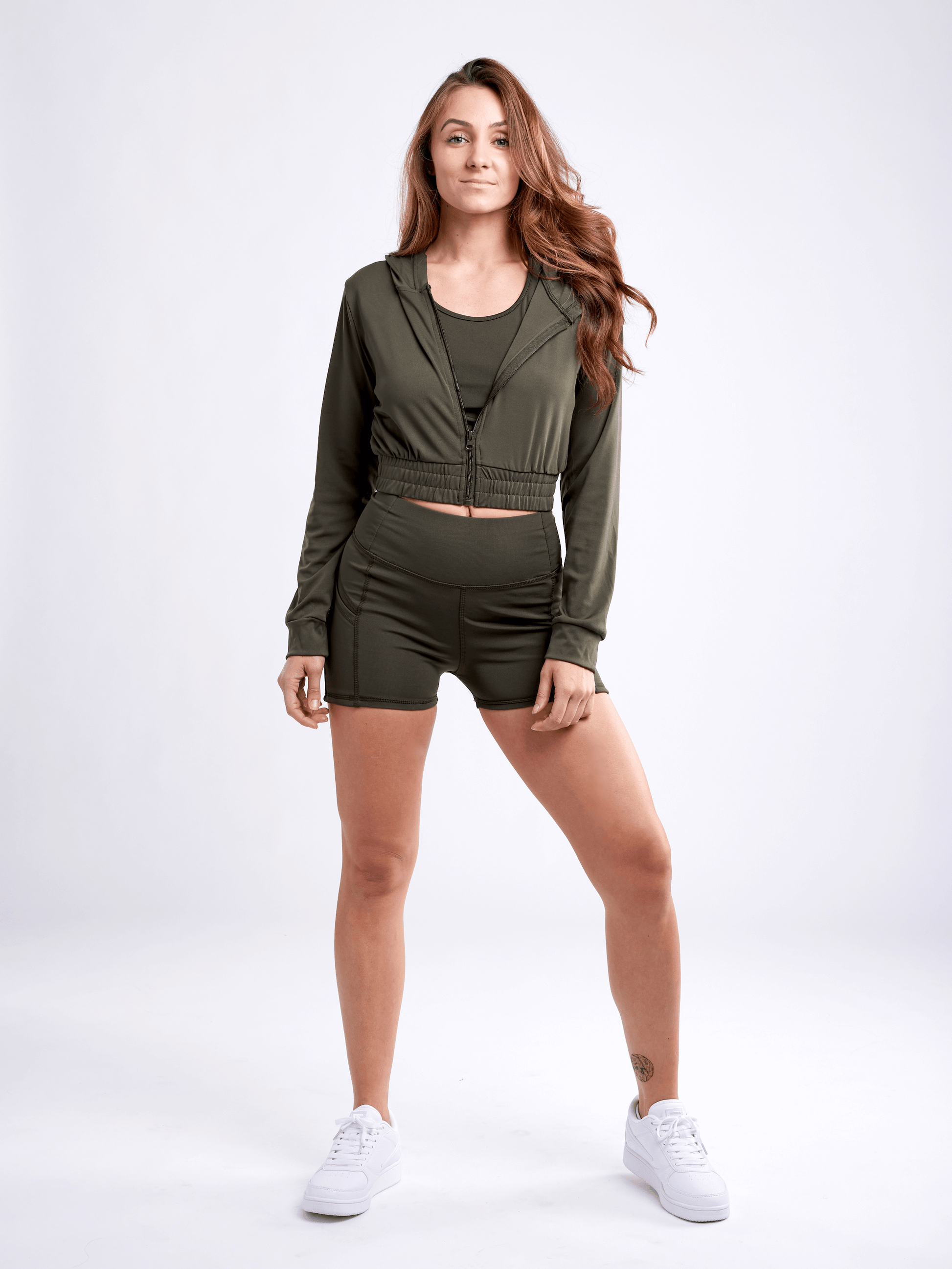 Athletic Zip-Up Crop Hoodie Jacket-JupiterGear-French Camo-Large / Extra-Large-Urbanheer