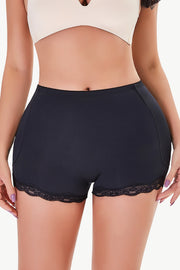 Full Size Lace Trim Shaping Shorts-Street 360-Black-S-Urbanheer