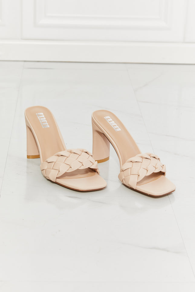 Mmshoes Top Of The World Braided Block Heel Sandals In Beige-Shoes - Women-UHX-Urbanheer
