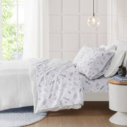 Printed Microfiber Kids Sheet Set, Grey Space Rocket-Olliix-Twin-Urbanheer