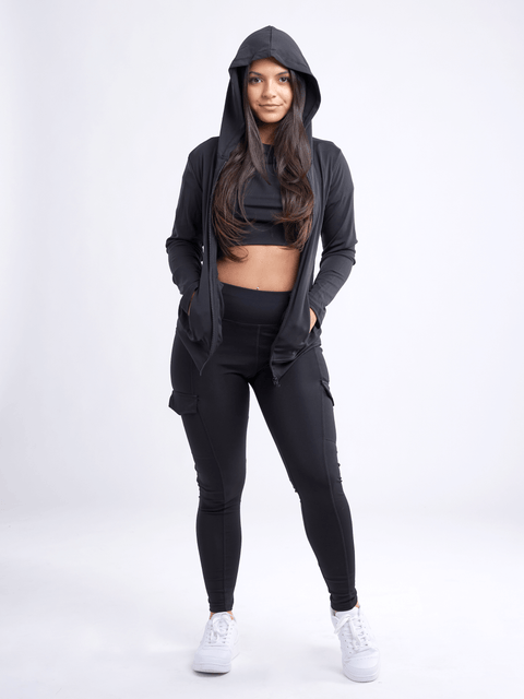 High-Waisted Leggings with Side Cargo Pockets-JupiterGear-French Camo-Small / Medium-Urbanheer