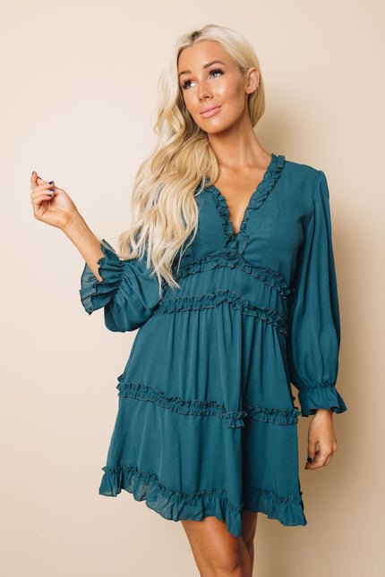 Rosie Ruffle Dress - Includes Plus Size.-Stay Warm in Style-Urbanheer