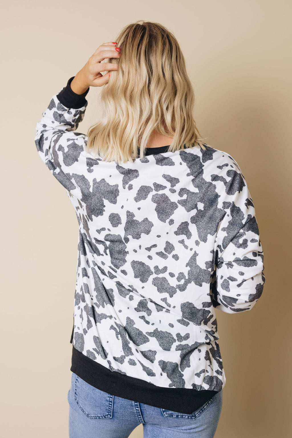 Sariah Animal Print Sweatshirt-UHXSW-BLACK-SMALL-Urbanheer
