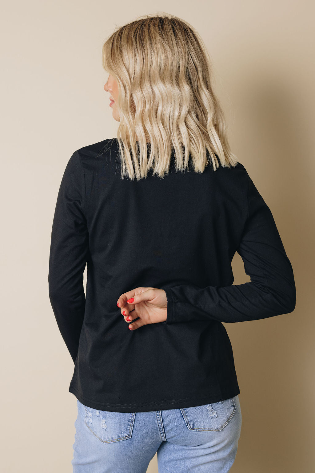 Smooth As Tennessee Long Sleeve Top-UHXSW-BLACK-MEDIUM-Urbanheer