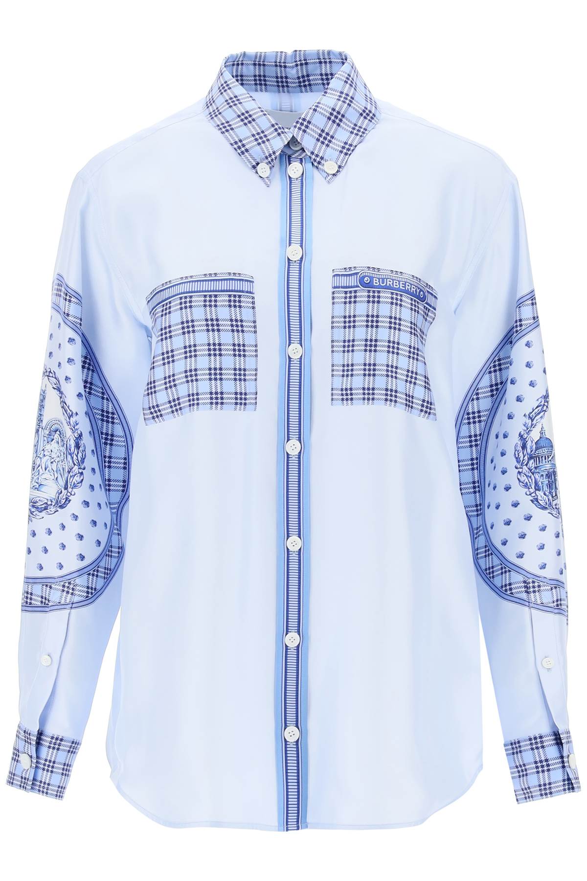 Burberry Shirt In Printed Silk-Burberry-8-Urbanheer