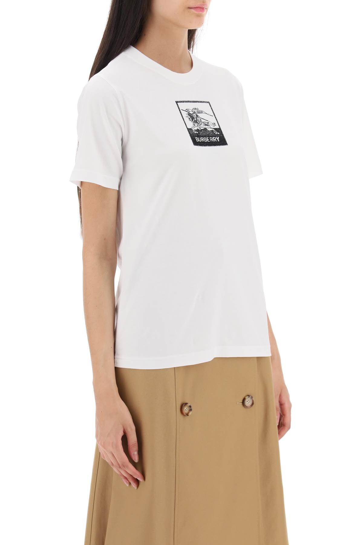 Burberry 'Margot' T-Shirt With Ekd Embroidery-Burberry-M-Urbanheer