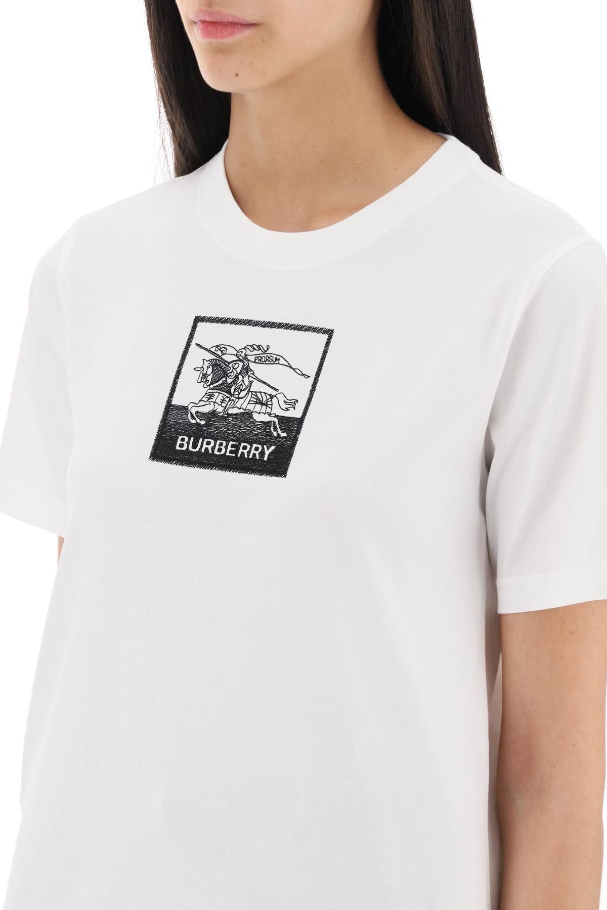 Burberry 'Margot' T-Shirt With Ekd Embroidery-Burberry-M-Urbanheer