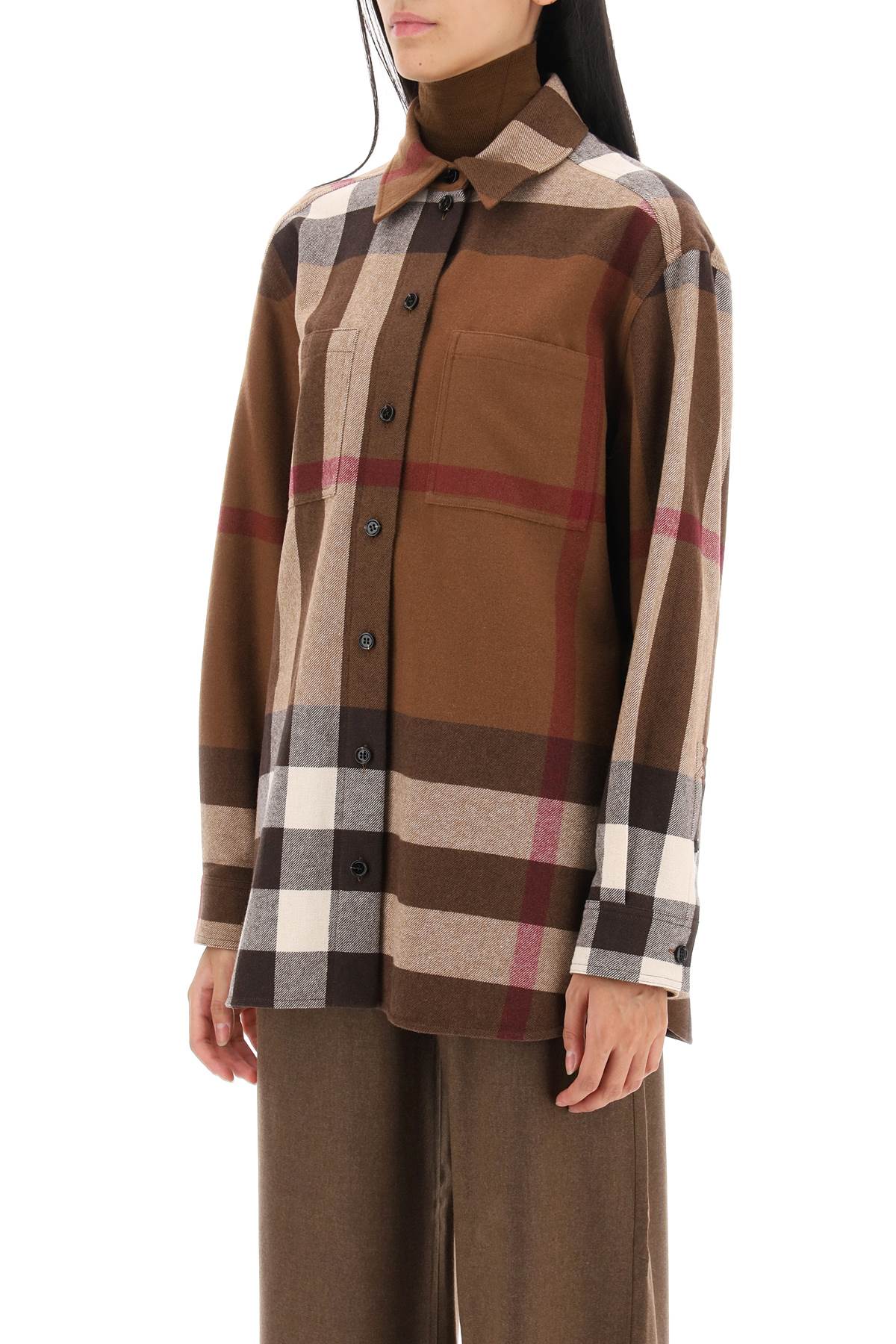 Burberry Avalon Overshirt In Check Flannel-Burberry-6-Urbanheer