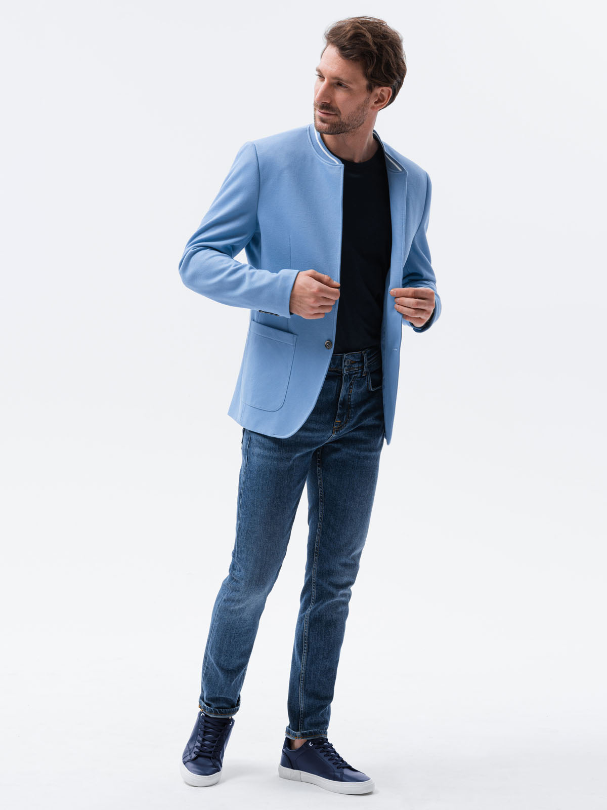 Men's casual jacket Alfredo blue-UHXE-L-Urbanheer