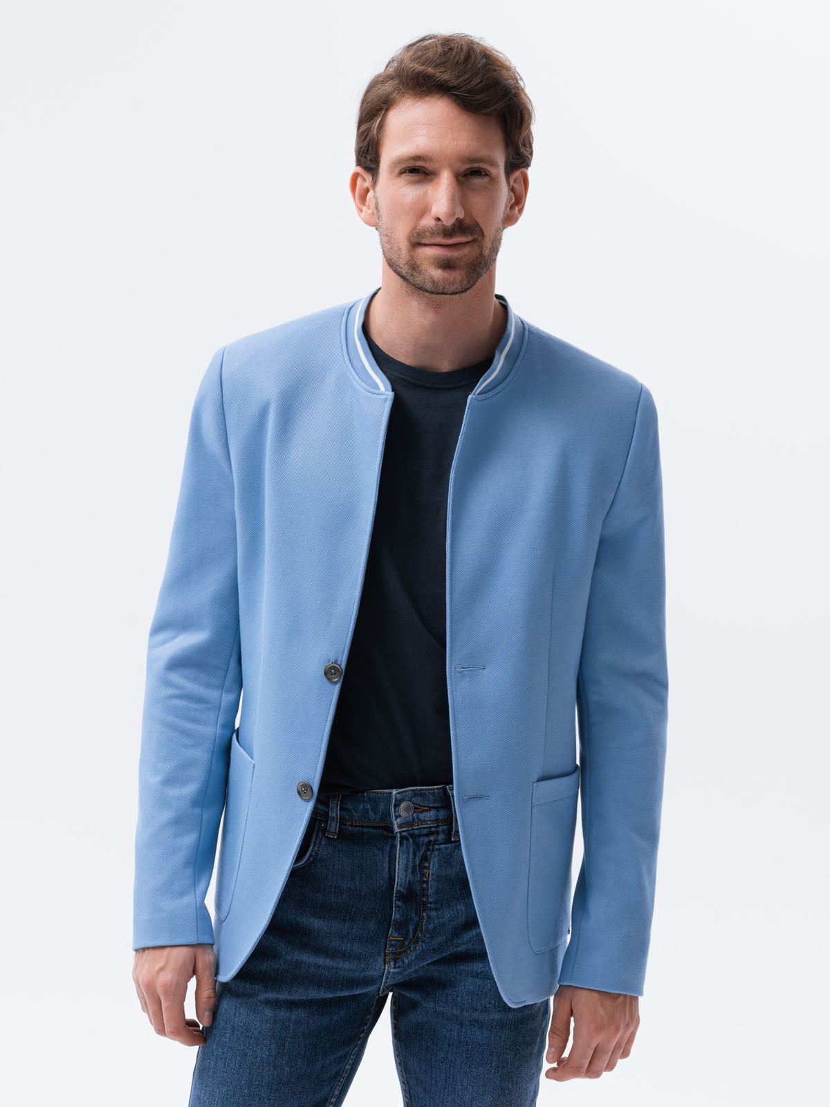 Men's casual jacket Alfredo blue-UHXE-L-Urbanheer