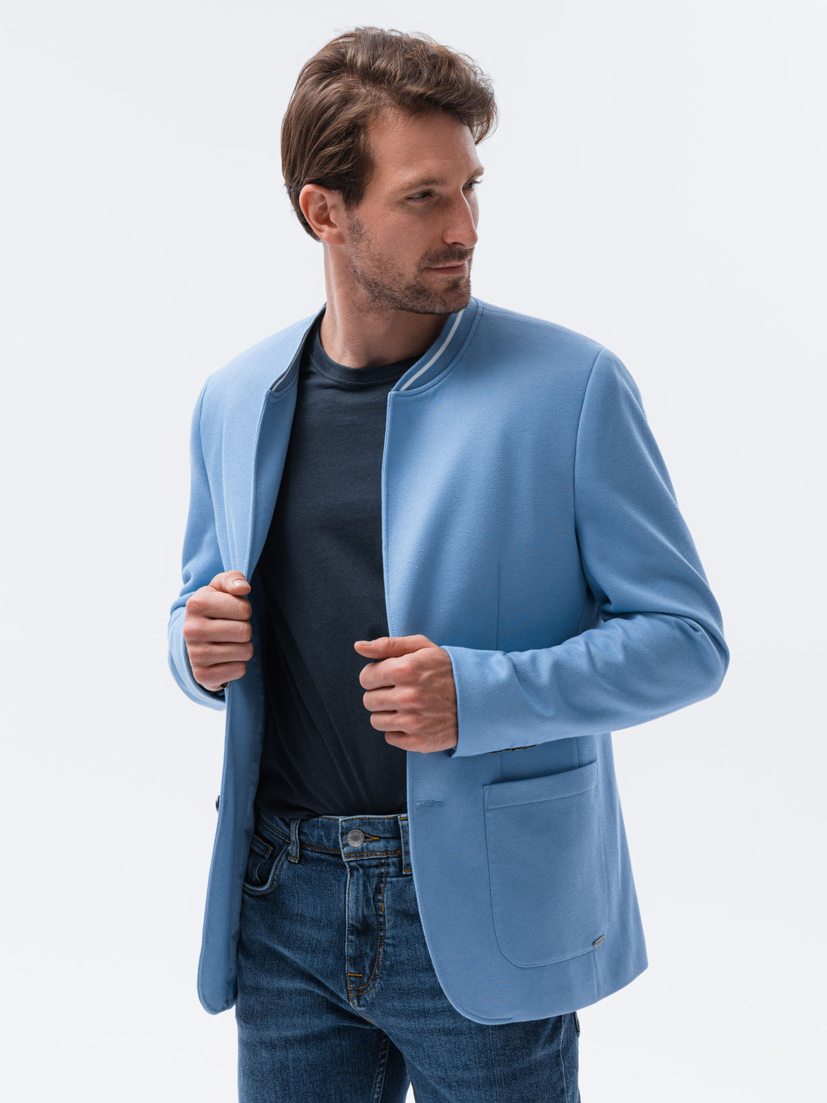 Men's casual jacket Alfredo blue-UHXE-L-Urbanheer