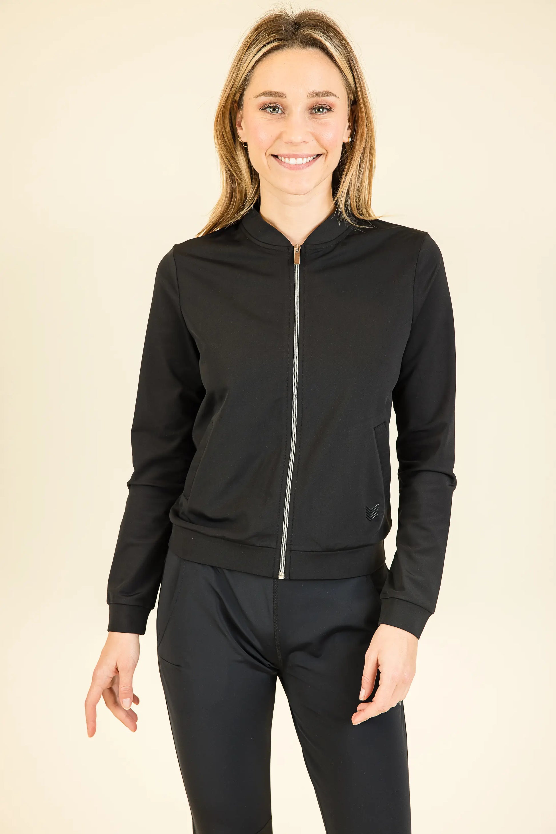 Kimy Plain Blouson Jacket Black/Black-HBT-XXS-Urbanheer