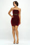 Gliter Mesh Contrast Nylon Zipper Back Closure Dress.-Chocolate USA-S-Urbanheer