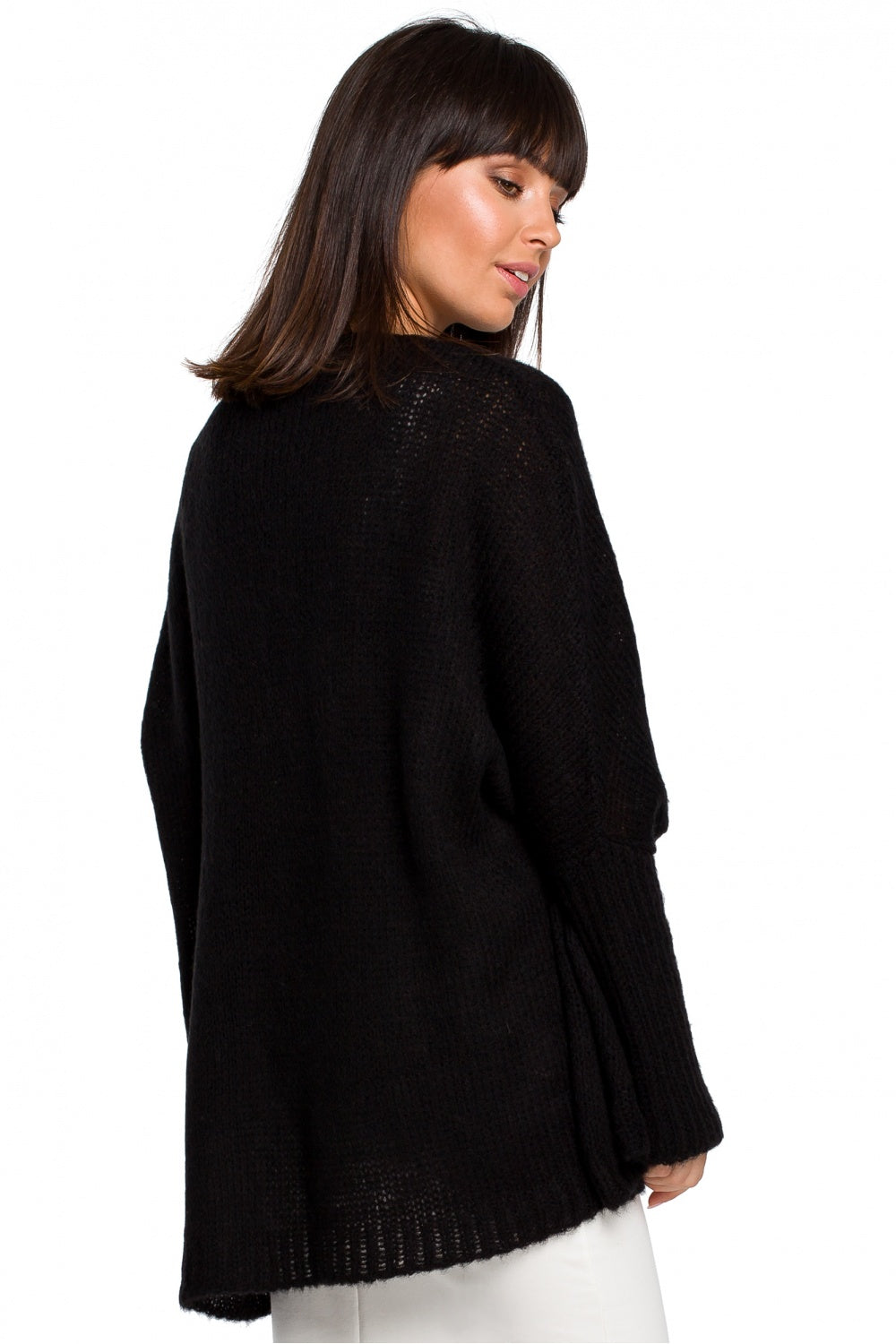 Jumper Women Comfort-Sweaters, Pullovers, Jumpers, Turtlenecks, Boleros, Shrugs-BE Knit-black-one-size-fits-all-Urbanheer