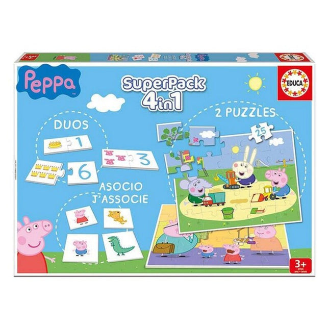 Educational Game Peppa Pig SuperPack 4 in 1 Educa-Educa-Urbanheer