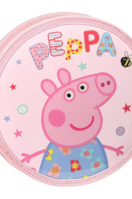Pencil Case Peppa Pig Having Fun Circular Pink (18 Pieces)