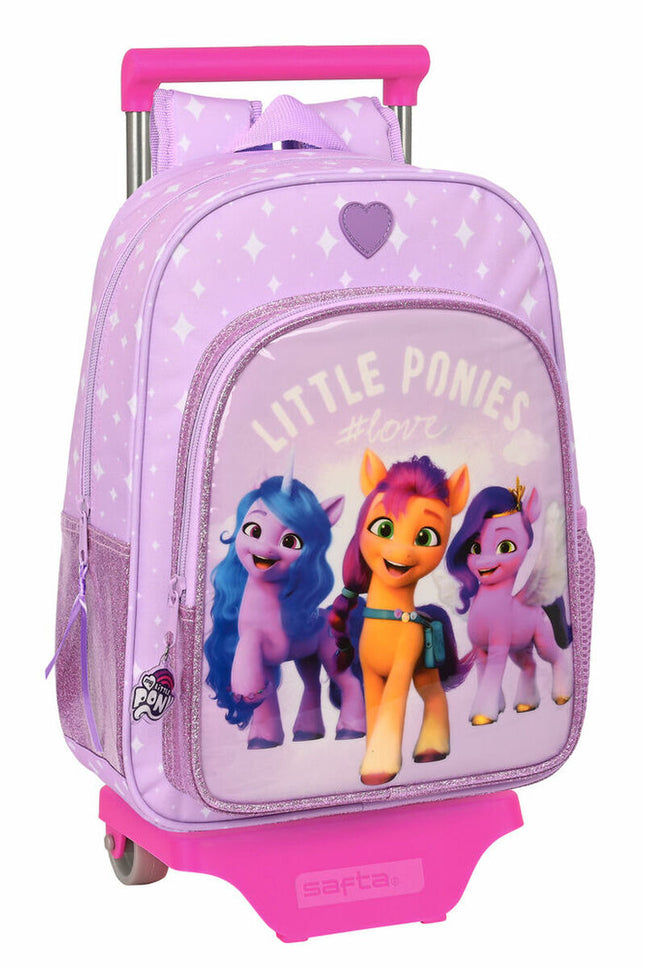 School Rucksack With Wheels My Little Pony Lilac (26 X 34 X 11 Cm)-My Little Pony-Urbanheer