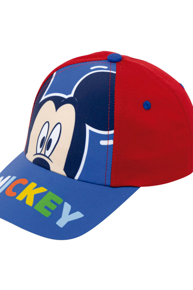 Child Cap Mickey Mouse Happy Smiles Blue Red (48-51 Cm)-Mickey Mouse-Urbanheer