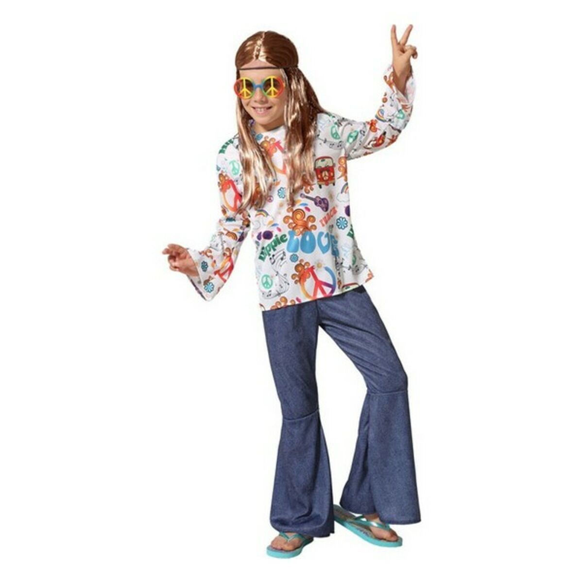 Costume For Children Hippie-BigBuy Carnival-10-12 Years-Urbanheer