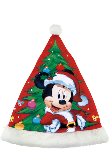 Father Christmas Hat Mickey Mouse Happy Smiles Children'S 37 Cm