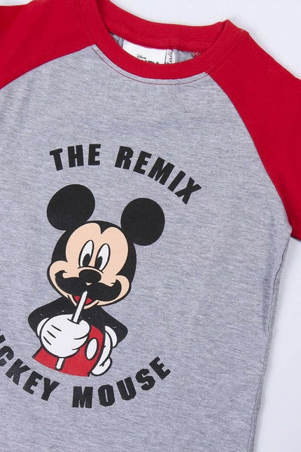 Summer Pyjama Mickey Mouse Red Grey
