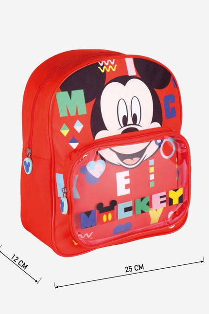 School Bag Mickey Mouse Red (25 X 30 X 12 Cm)