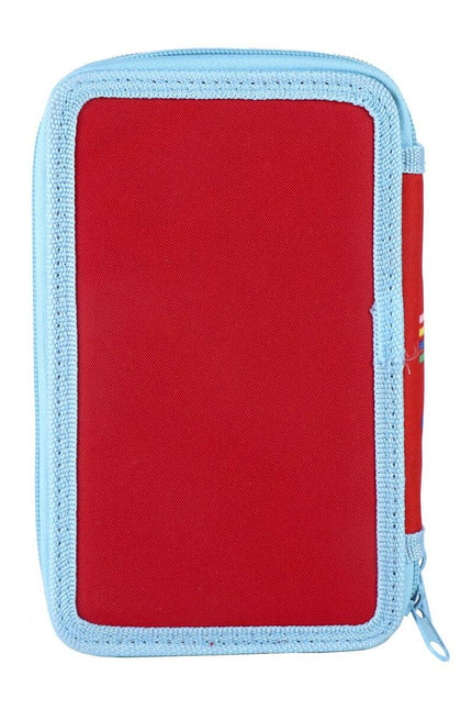 Triple Pencil Case Mickey Mouse 43 Pieces Red (12 X 19,5 X 6,5 Cm)