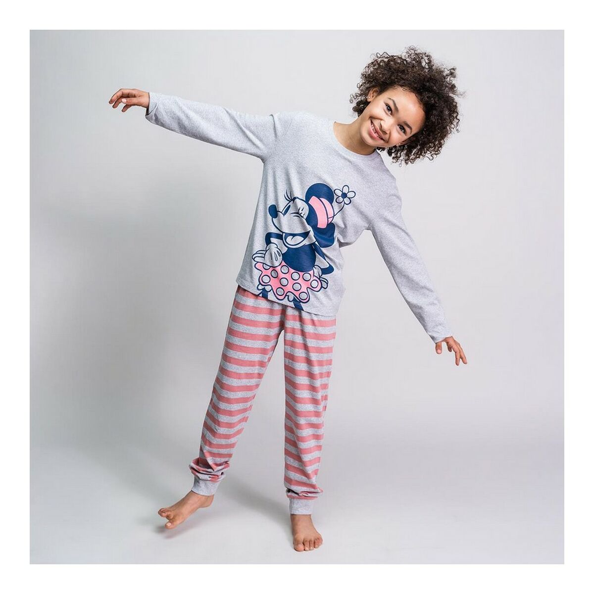 Children'S Pyjama Minnie Mouse Grey-Minnie Mouse-8 Years-Urbanheer