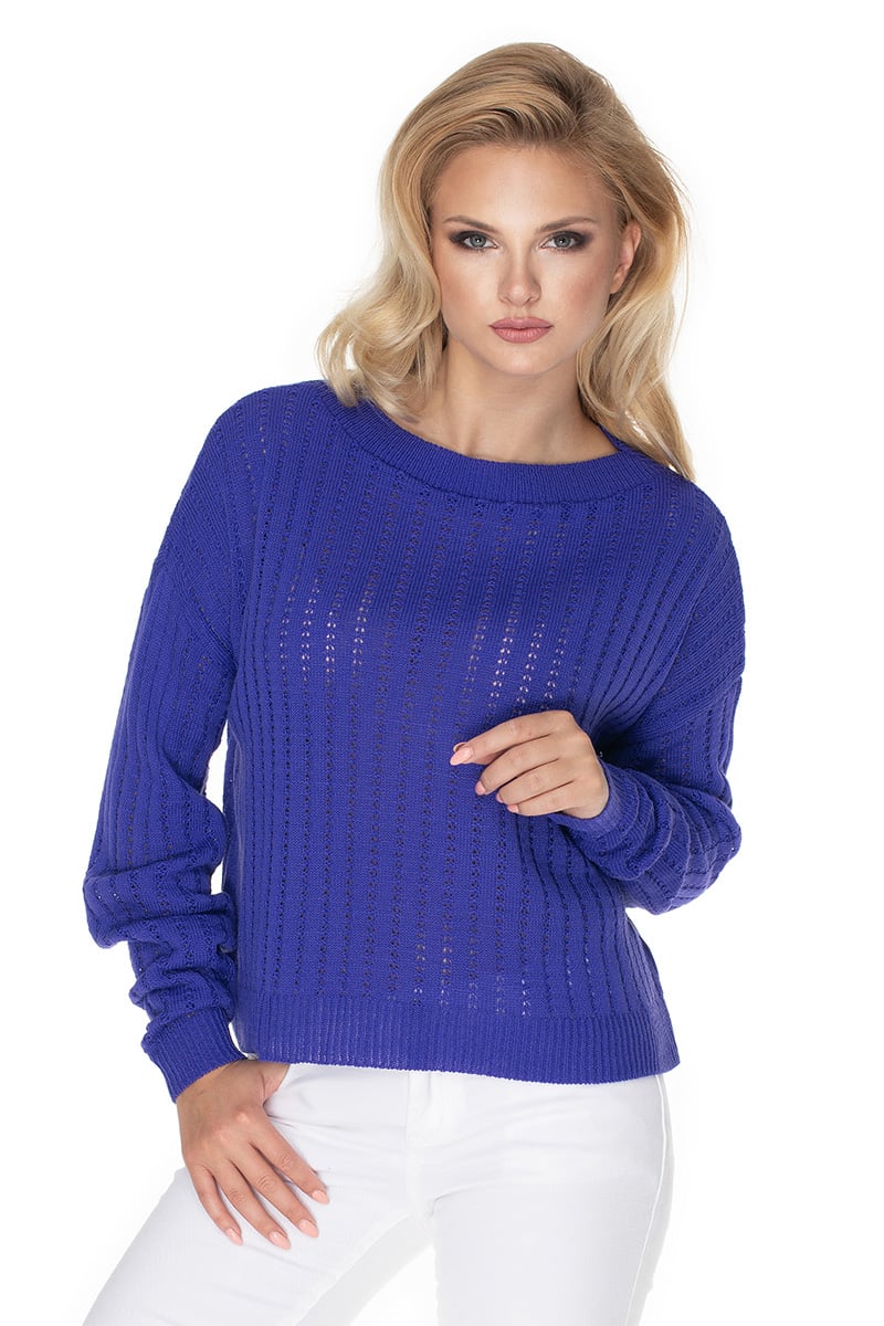 Women Women Cozy Couture Knit Jumper All Day Elegance-PeeKaBoo-violet-one-size-fits-all-Urbanheer
