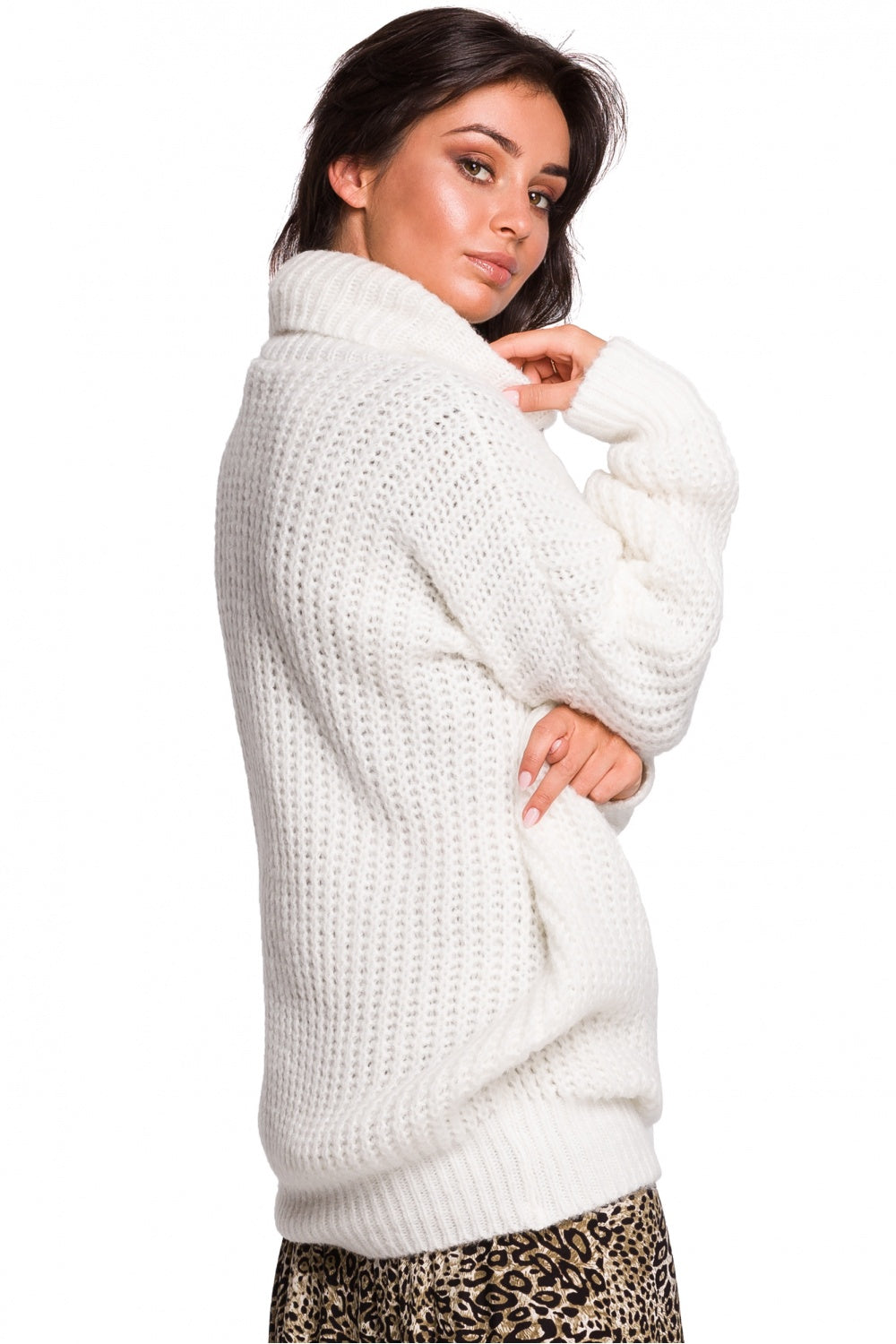 Turtleneck-BE Knit-white-L/XL-Urbanheer