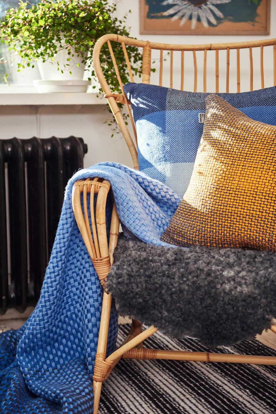 Two Side Gradient Yellow - Cushion Cover-Simon Key Bertman Textile Design & Art-Urbanheer