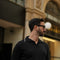 Men's Black Polo Black Sweater-Clothing - Men-Donato-S-Urbanheer