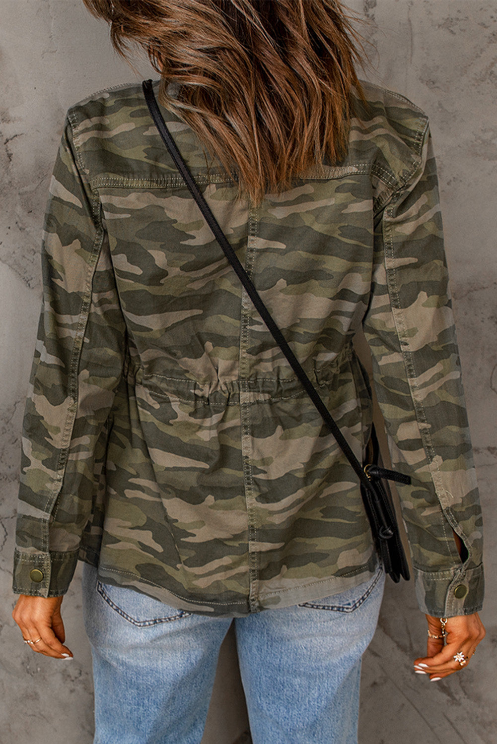 Camouflage Snap Down Jacket-Street 360-Camouflage-S-Urbanheer