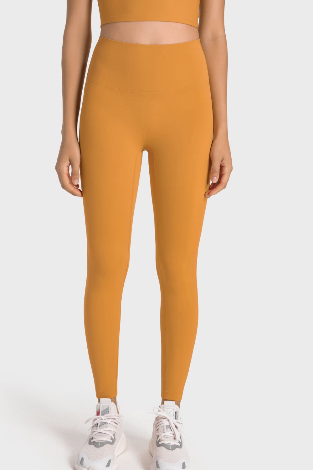 High-Rise Wide Waistband Yoga Leggings-Street 360-Yellow-4-Urbanheer
