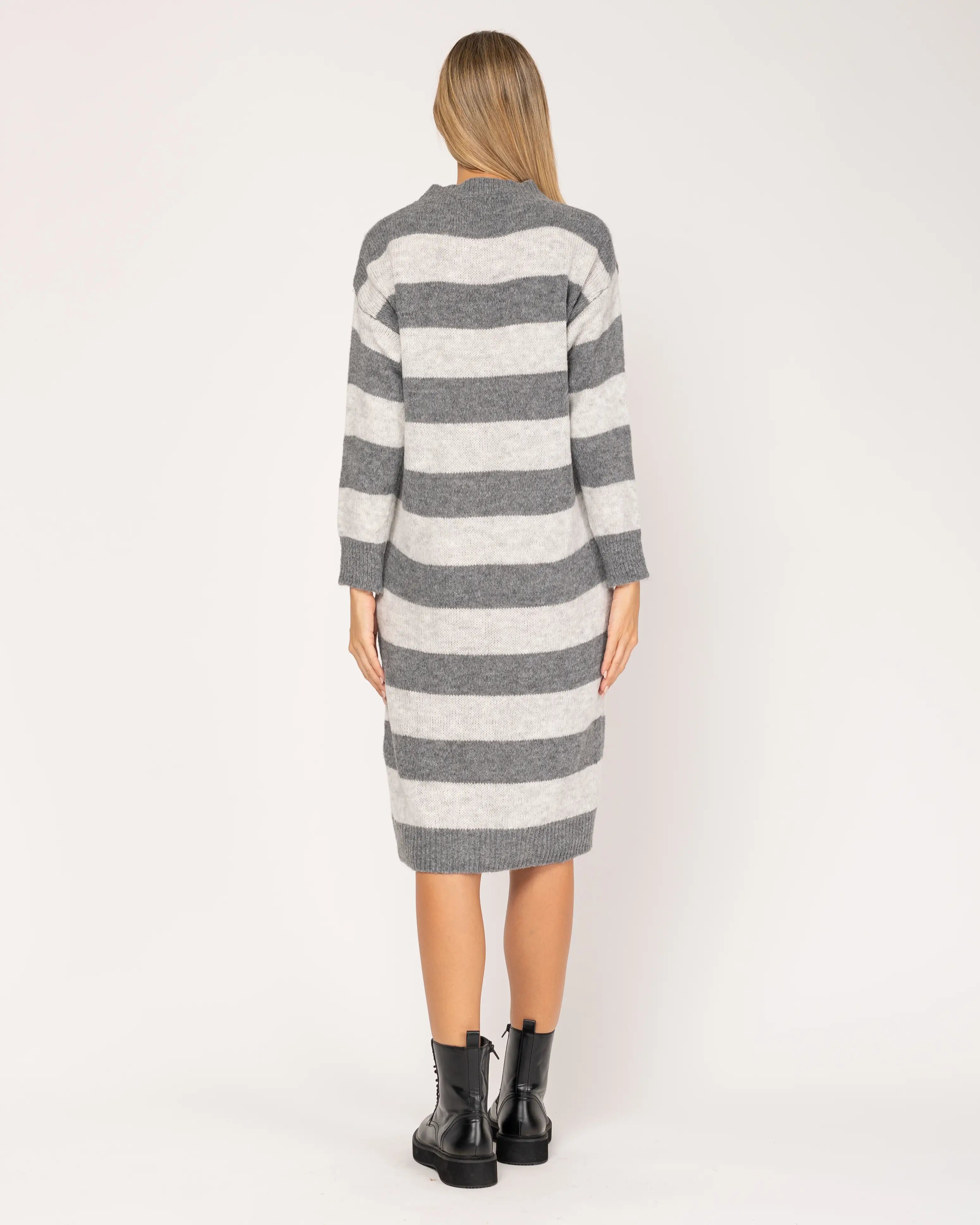 Knit Dress With Stripes.-tantra-S-Urbanheer