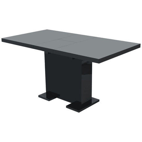 vidaXL Extendable Dining Table Kitchen Dinner Table High Gloss Black/White-3