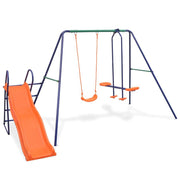 Vidaxl Swing Set With Slide And 3 Seats Orange-Toys & Games > Outdoor Play Equipment > Swing Sets & Playsets-vidaXL-Urbanheer