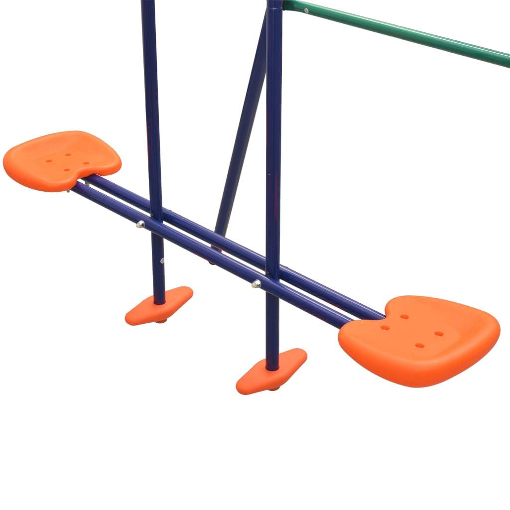 Vidaxl Swing Set With Slide And 3 Seats Orange-Toys & Games > Outdoor Play Equipment > Swing Sets & Playsets-vidaXL-Urbanheer
