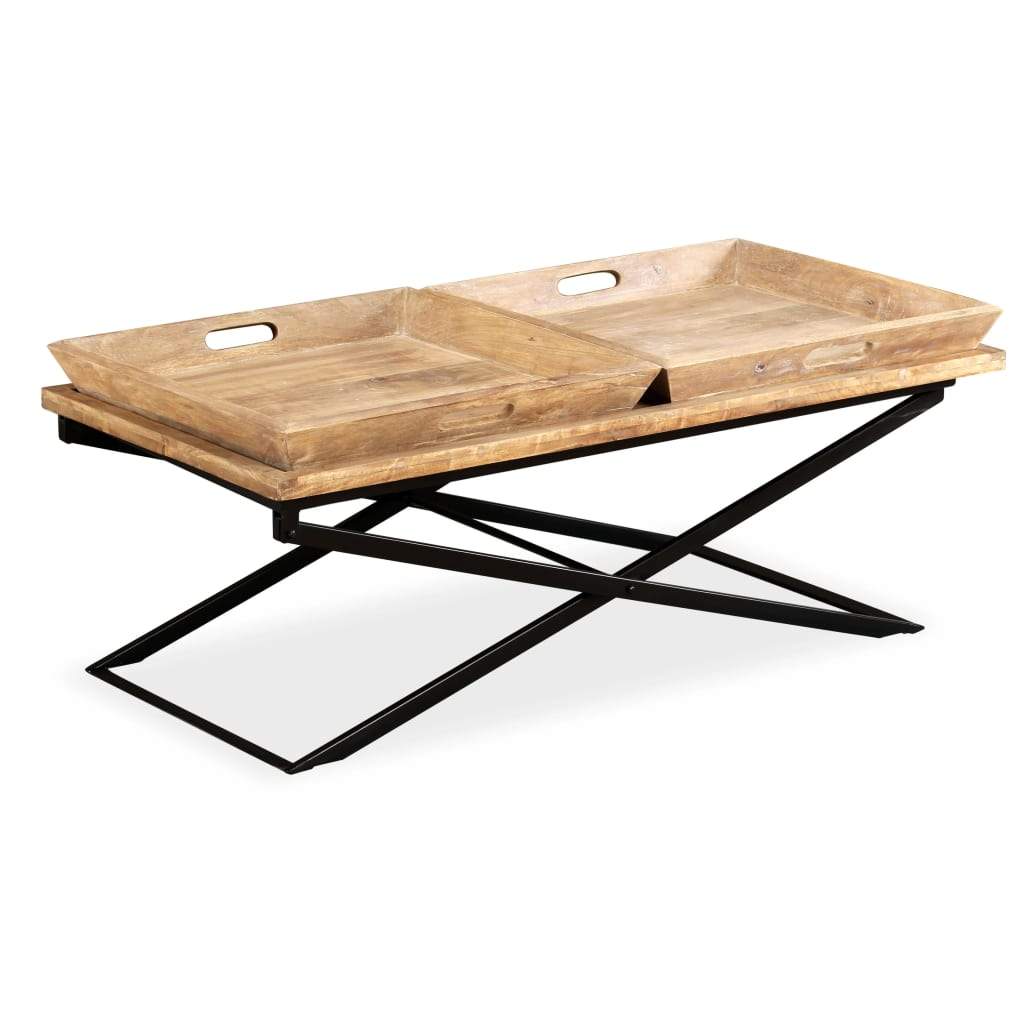 Coffee Table Solid Mango Wood 43.3"X21.7"X16.5"-vidaXL-Urbanheer