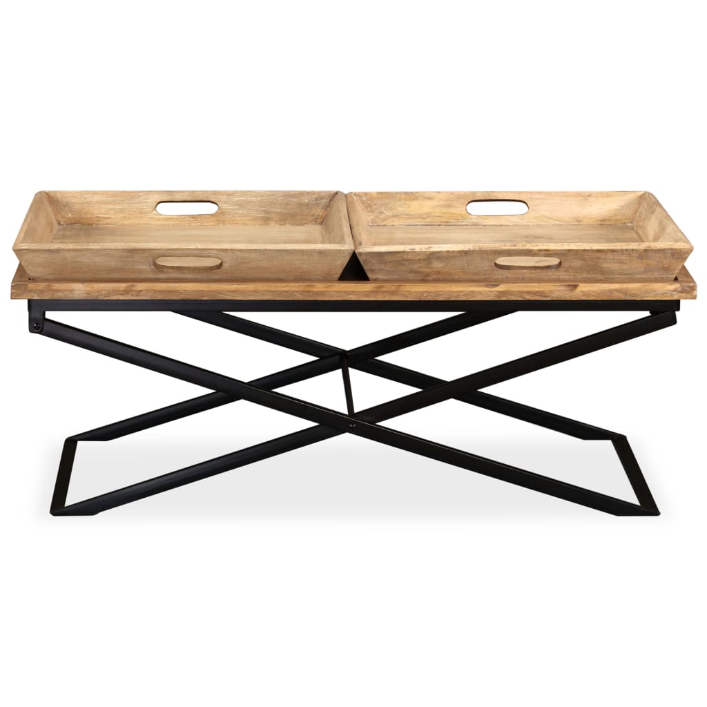 Coffee Table Solid Mango Wood 43.3"X21.7"X16.5"-vidaXL-Urbanheer