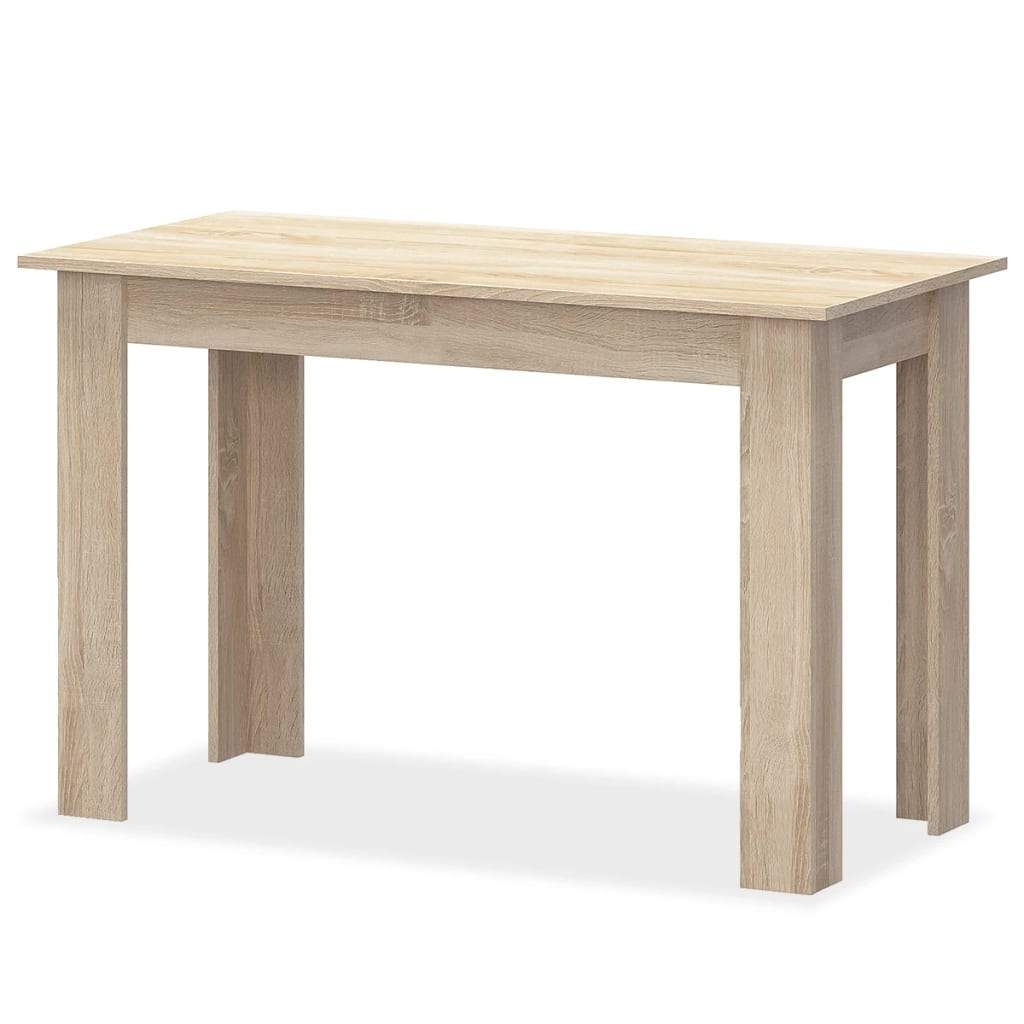 Dining Table And Benches 3 Pieces Chipboard Dining Room Set Oak/White-vidaXL-White-Urbanheer