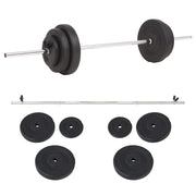 4/6X Barbell Set 66.1 Lb Free Weight Weight Plate Sporting Fitness-vidaXL-6-Urbanheer