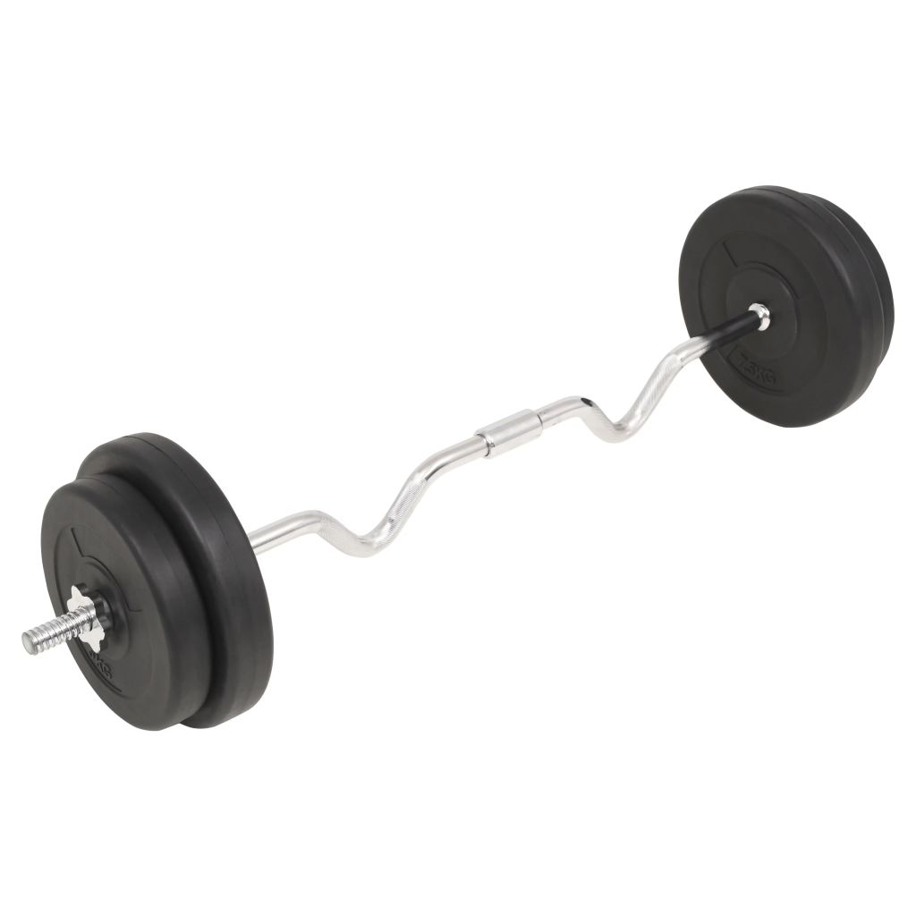 4/6X Barbell Set 66.1 Lb Free Weight Weight Plate Sporting Fitness-vidaXL-4-Urbanheer