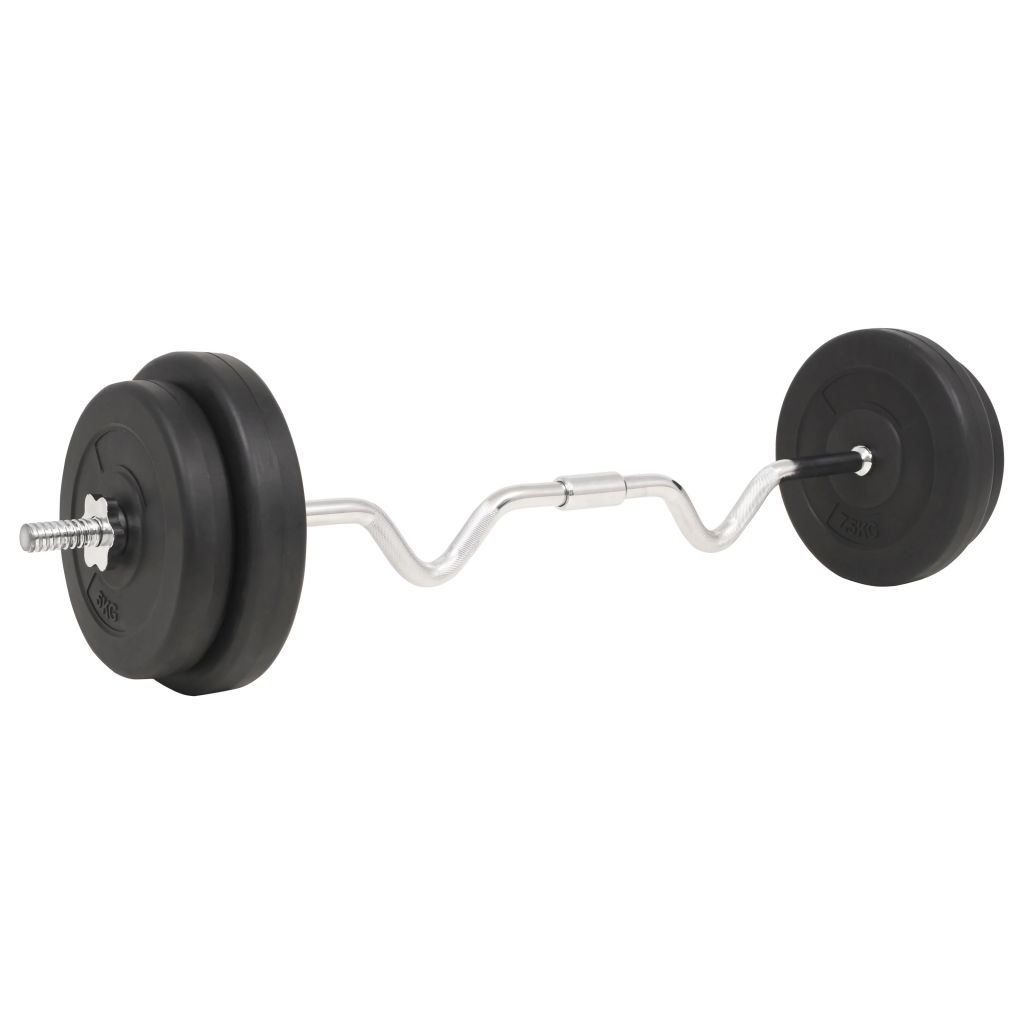 4/6X Barbell Set 66.1 Lb Free Weight Weight Plate Sporting Fitness-vidaXL-6-Urbanheer